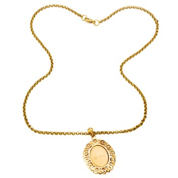 9ct gold 8.6g 16 inch Locket with chain